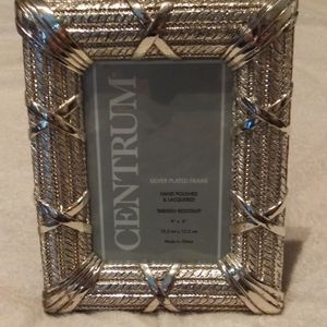 Centrum Silver Plated Frame 4" x 6" Ornate Embossed Tarnish Resistant Photo Pict